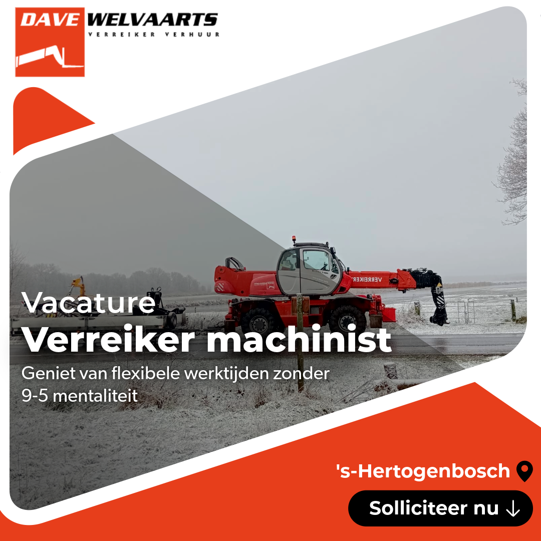 Campagnebeeld Dave Welvaarts verreiker verhuur: Verreikermachinist
