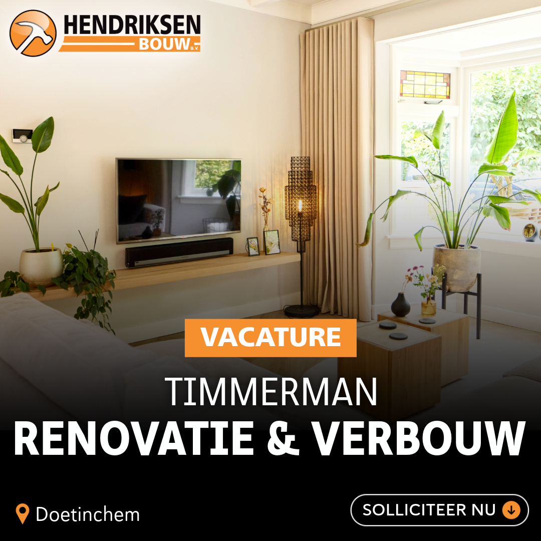 Campagnebeeld Hendriksen Bouw: Timmerman