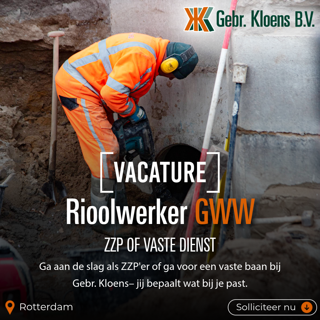 Campagnebeeld Gebr. Kloens Rotterdam: Rioolwerker
