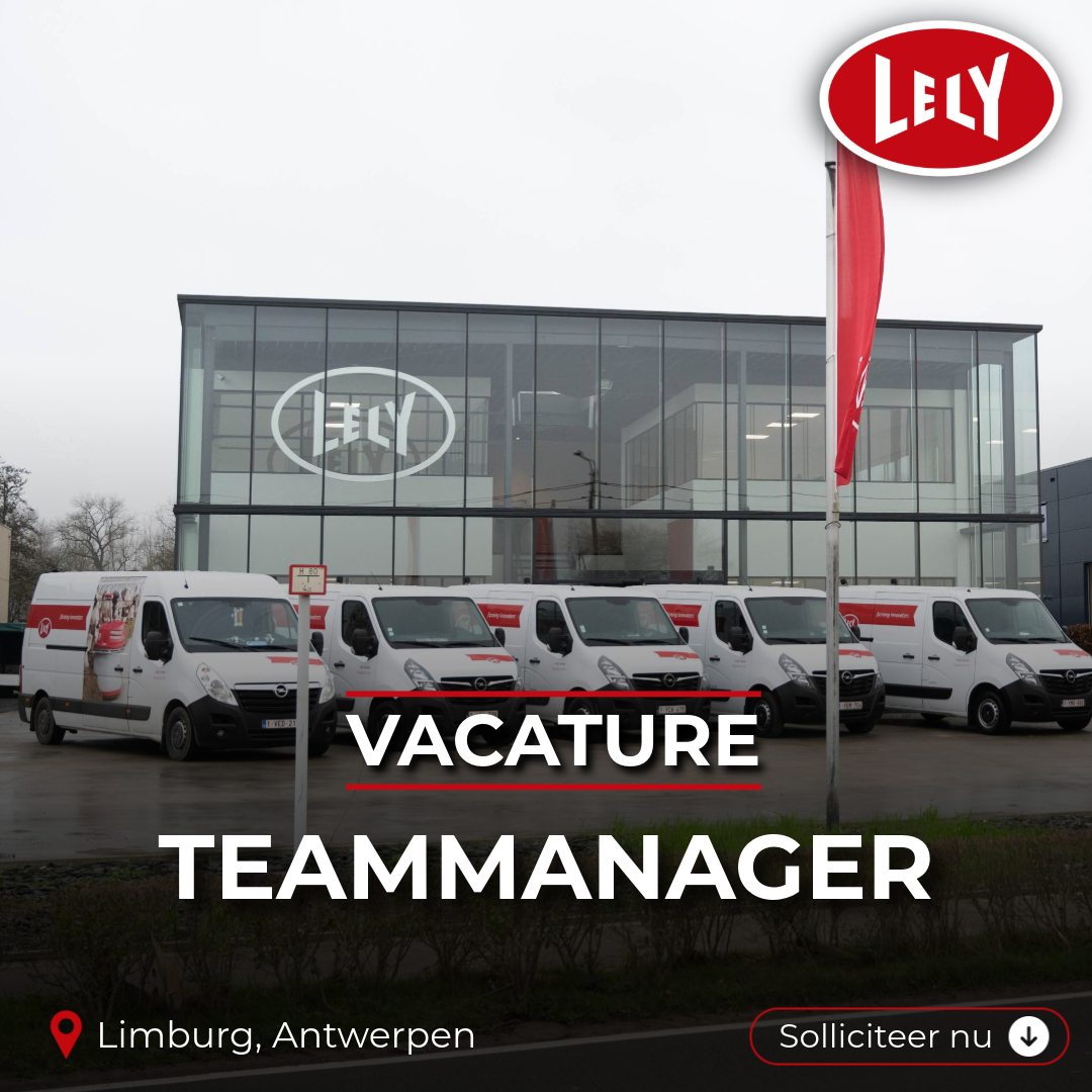 Campagnebeeld Lely Center Brugge: Teamleider Service & Planning