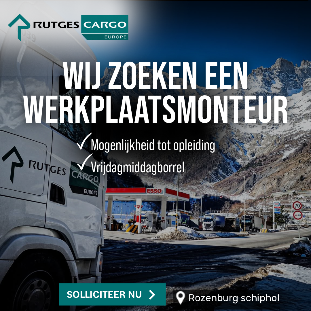 Campagnebeeld Rutges Cargo Europe: Werkplaatsmonteur bedrijfswagens